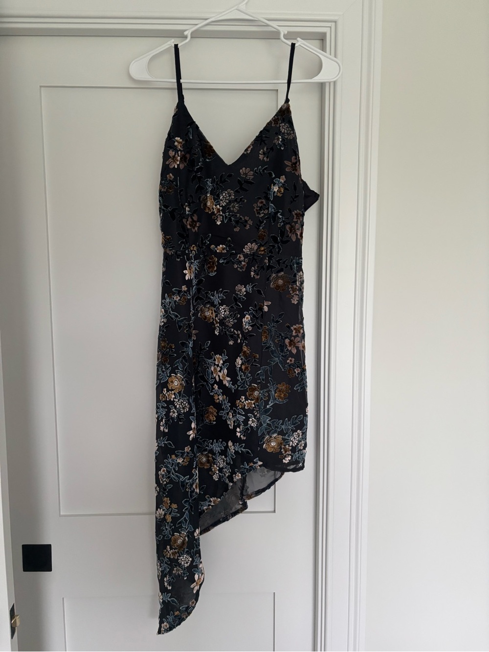 Lulu's Floral Asymmetrical Slip Dress